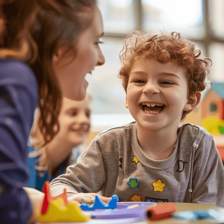 Child with autism enjoying an ABA therapy session in Atlanta